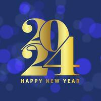 elegant Happy New Year background with gold numbers vector