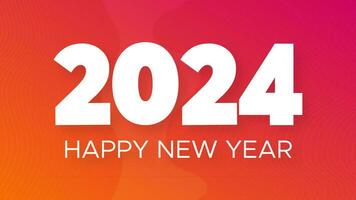 2024 Happy New Year on colorful background vector