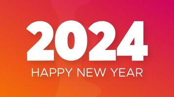 2024 Happy New Year on colorful background vector