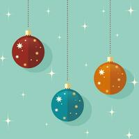 retro styled christmas bauble background vector