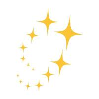 Yellow sparkle, sparkling stars, shiny flashes of fireworks. Collection original stars vector