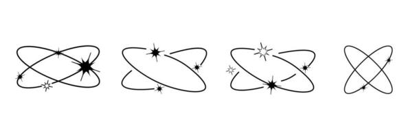 Set Y2k geometric shapes, minimalist frames with stars.Modern minimalist aesthetic line elements. Retro design element for social media or poster vector
