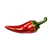 Red Chili pepper on transparent background AI Generated png