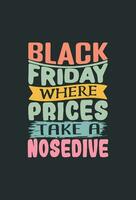 vector black Friday vintage t shirt design template