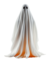 Scary Halloween ghost on transparent background. Happy Halloween costume. Spooky character, cut out. Trick or treat. Spirit, phantom. AI Generated png