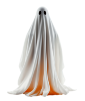 pauroso Halloween fantasma su trasparente sfondo. contento Halloween costume. spaventoso carattere, tagliare fuori. trucco o trattare. spirito, fantasma. ai generato png