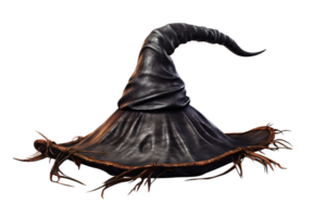 Witch's hat on transparent background. Happy Halloween decoration. Cut out element. Trick or treat. AI Generated png
