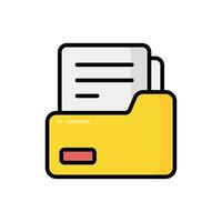 Archive Cartoon Vector Icon Illustration. Document Icon Concept Isolated Premium Vector. Flat Cartoon Style