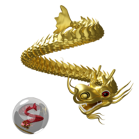 3d chinese new year 2024 capricorn with crystal ball isolated. 3d render illustration png