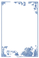 blomma blad gräns ram png bild transparent bakgrund ai generativ