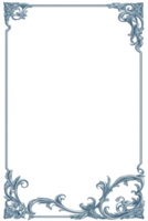 blomma blad gräns ram png bild transparent bakgrund ai generativ