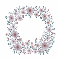 blomma gräns ram png bild transparent bakgrund ai generativ