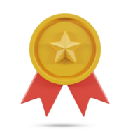ouro prêmio ui ícone 3d Renderização recompensa ícone png