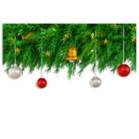 Christmas border frame with ball and light png