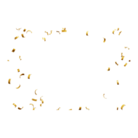 realistic gold celebration confetti on transparent background png