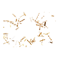 realistic gold celebration confetti on transparent background png