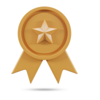 gold award ui icon 3d rendering reward icon png