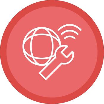 Network Troubleshooting Vector Icon Design