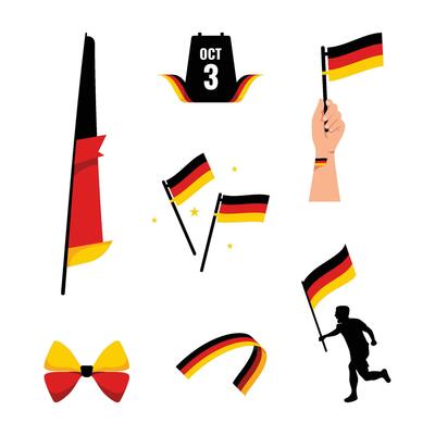 Germany Element Independence Day Illustration Design Vector