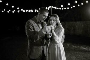 transfer of wedding fire with the help of candles the newlyweds photo