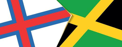 Faroe Islands and Jamaica flags, two vector flags.