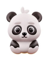 3d illustrazione panda png