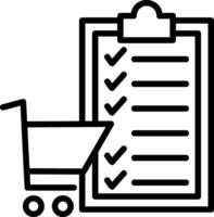 Shopping List Vector Icon Design