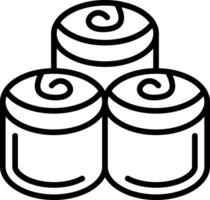 Cinnamon Rolls Vector Icon Design