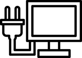 Lcd Plug Vector Icon Design