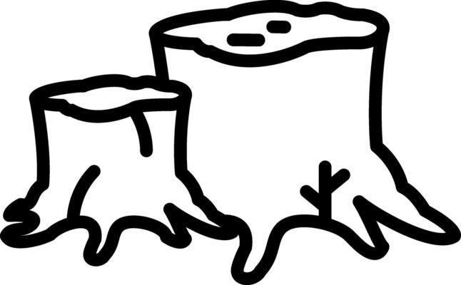 Stump Vector Icon Design