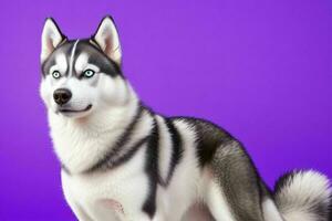 Photo of siberian husky. AI Generative Pro Photo