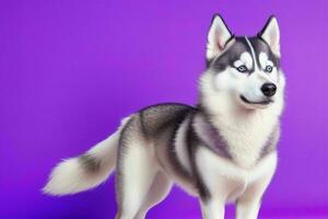 Photo of siberian husky. AI Generative Pro Photo