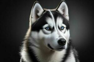 Photo of siberian husky. AI Generative Pro Photo