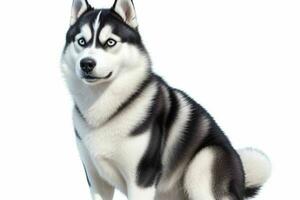 Photo of siberian husky. AI Generative Pro Photo