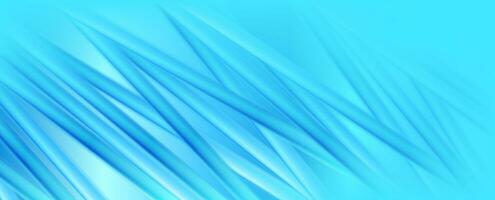 Bright blue smooth stripes abstract modern background vector