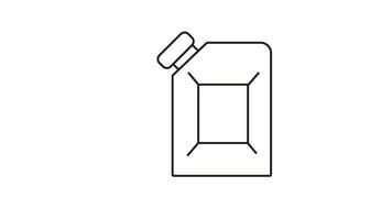 animated video of a sketch forming a jerry can