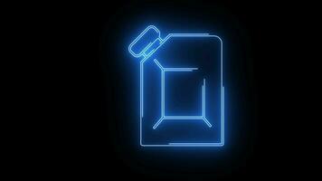 animated video in the shape of an oil tank with a neon saber effect