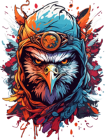 Eagle Ninja Design Mascot AI Generative png