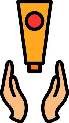 Hand Cream Vector Icon Design