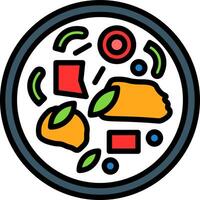 Beef Stir-Fry Vector Icon Design