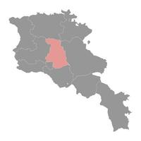 Kotayk province map, administrative division of Armenia. vector