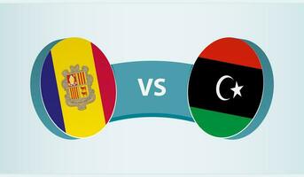 Andorra versus Libya, team sports competition concept. vector