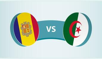 Andorra versus Algeria, team sports competition concept. vector