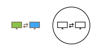 icono de vector de sistemas compartidos únicos