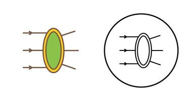 icono de vector de refracción