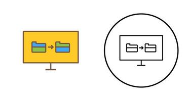 icono de vector de uso compartido de archivos único