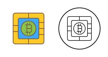 Bitcoin Chip Vector Icon