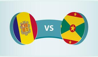 Andorra versus Grenada, team sports competition concept. vector