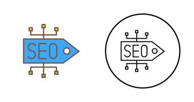 icono de vector de etiqueta seo