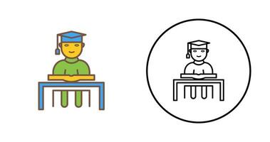 Unique Studying on Desk Vector Icon